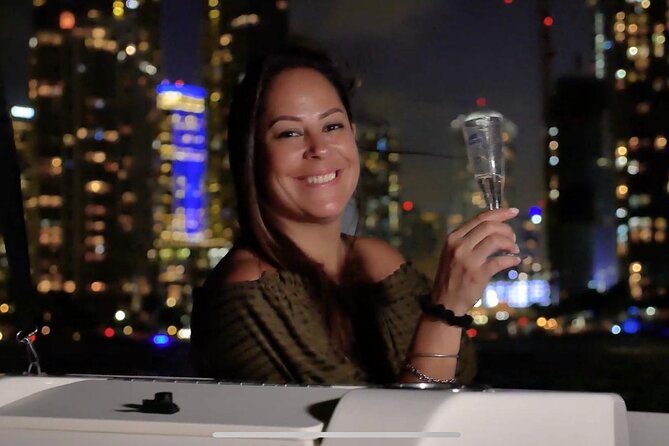 2 hrs Miami Private Boat Tour with Cooler, Ice, Bluetooth Stereo - Sunset, darkness, and the best departure time