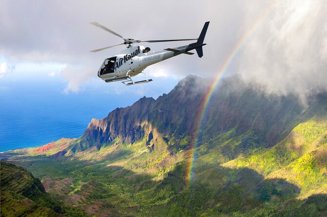 Air Kauai: DOORS-OFF Helicopter Adventure - Red canyon country and a sharp change in color