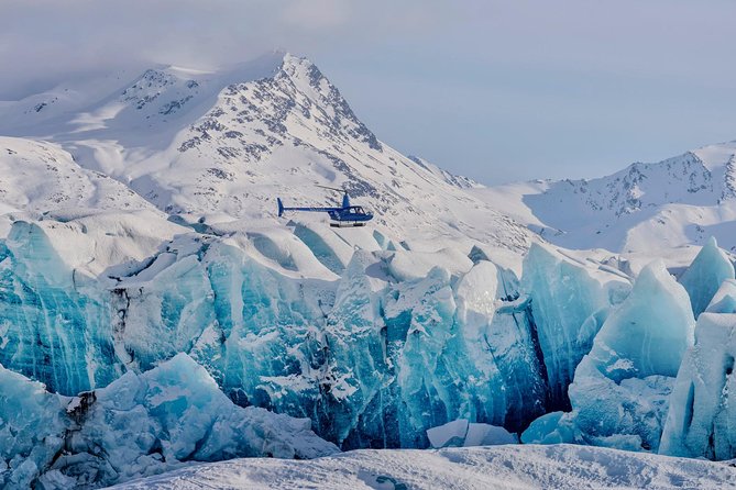 Alaska Helicopter Tour with Glacier Landing - 60 mins - ANCHORAGE AREA - Landing on Knik Glacier in summer