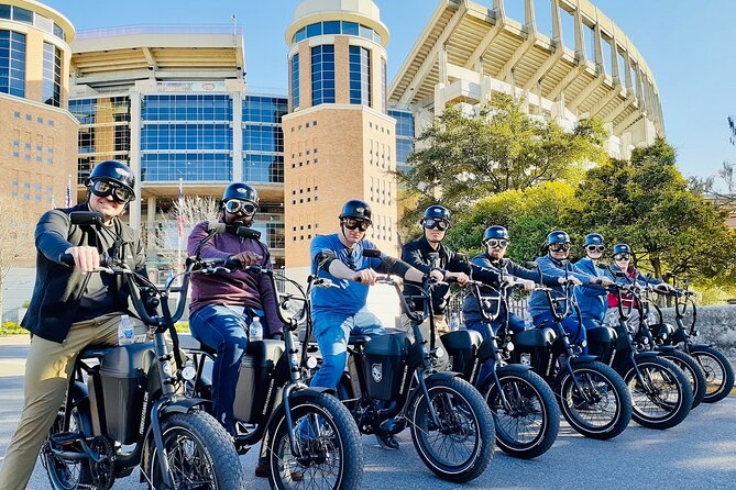 Austin Biker Gang E-Bike Tour - Downtown icons: Paramount, Sixth Street, the Capitol, and the Driskill