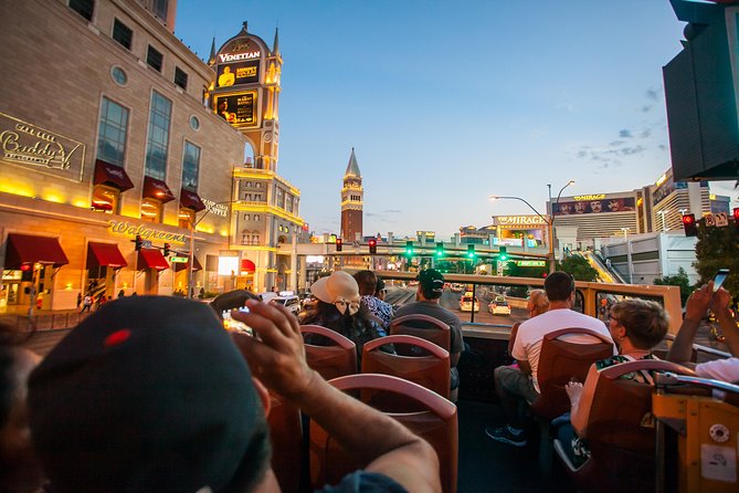 Big Bus Las Vegas: Sightseeing Night Tour by Open-Top Bus - The Las Vegas Strip after sunset