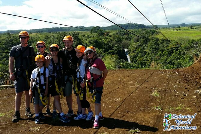 Big Island: 8-Zipline & Suspension Bridge Waterfall Adventure - Crossing the suspension bridge between flights