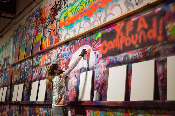 BYOB Spray Paint and Sip at Studio W.I.P. - Making street art without needing street-art skills