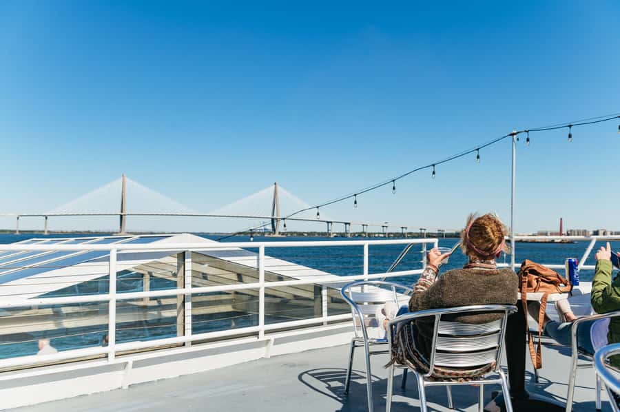 Charleston: Daytime or Sunset Historic Harbor Cruise - The Arthur Ravenel Jr. Bridge and the return route