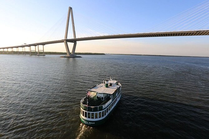Charleston Harbor History Day-Time or Sunset Boat Cruise - Dolphins, pelicans, and open-water scenery