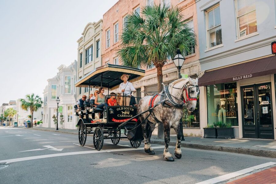 Charleston: Historical Downtown Tour by Horse-drawn Carriage - Old City Market and the first look at Charleston’s streets