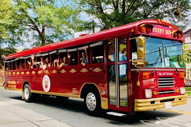 Charlotte FUNNY Historical Comedy City BUS Tour - From 1st Ward Park into Uptown