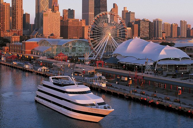 Chicago Premier Dinner Cruise on Lake Michigan - Dinner service and the three-course meal