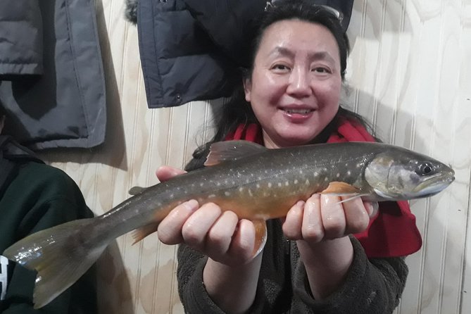 Fairbanks Ice Fishing Expedition in a Heated Cabin with Fish Cookout - Learning the Basics From Noah, Trevor, Cody, and More