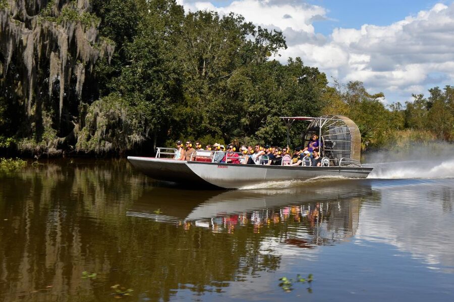 From Lafitte: Swamp Tours South of New Orleans by Airboat - Leaving New Orleans for the Lafitte wetlands