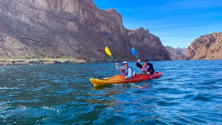 From Las Vegas: Emerald Cave Guided Kayak Tour with Shuttle - Paddling through Black Canyon