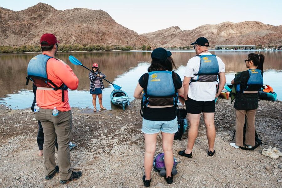 From Las Vegas: Emerald Cave Guided Kayaking Tour - Snacks, swimming, and the cold river