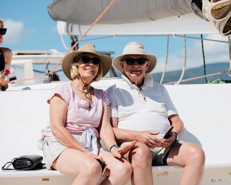 From Ma'alaea: 'Alihilani Sunset Sail Catamaran Tour - Cold food and drinks during the sail