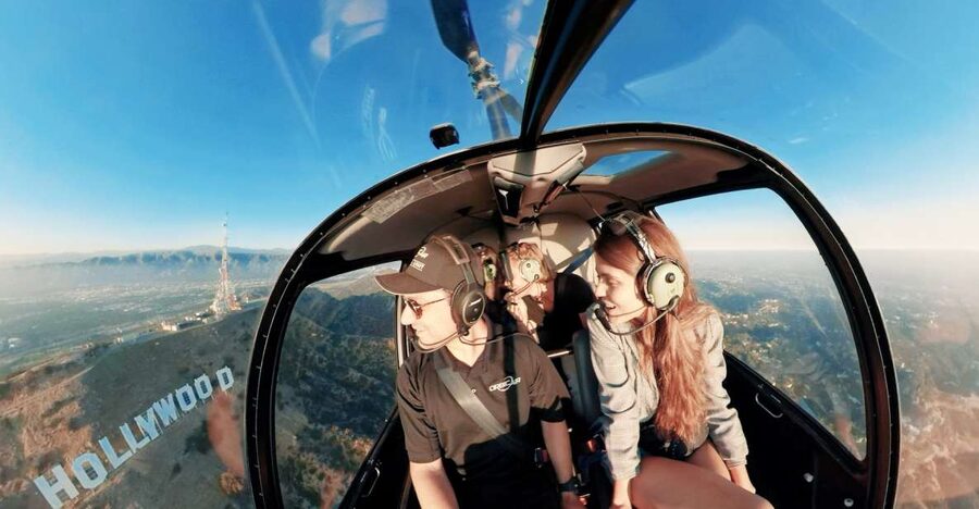Hollywood & Beverly Hills Celebrity Helicopter Tour - Taking off from Burbank Airport