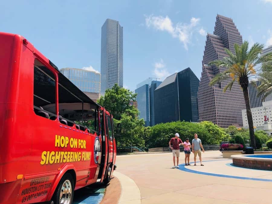 Houston: City Tour and NASA Space Center Admission Ticket - Taking the tram toward NASA facilities