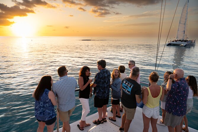 Key West Champagne Sunset Catamaran Cruise - Crew service and the mood on board