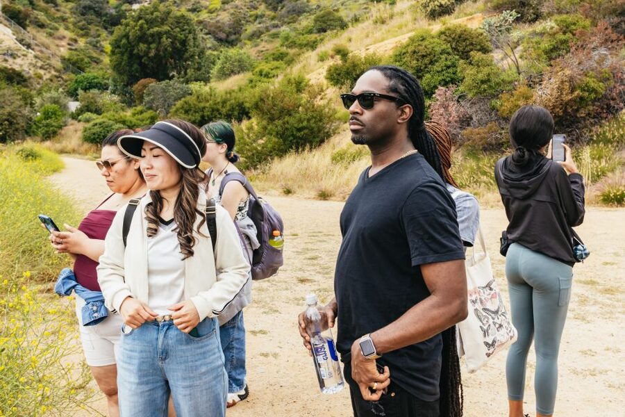 LA: Hollywood Sign Tour with Comedians, Dogs, & Epic Photos - The uphill walk to the Hollywood Sign