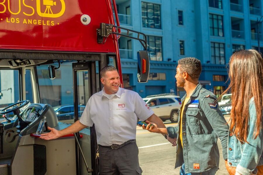 LA: Hop-on Hop-off Tour by Open-top Bus with 19 Stops - Commentary, staff, and the optional celebrity tour