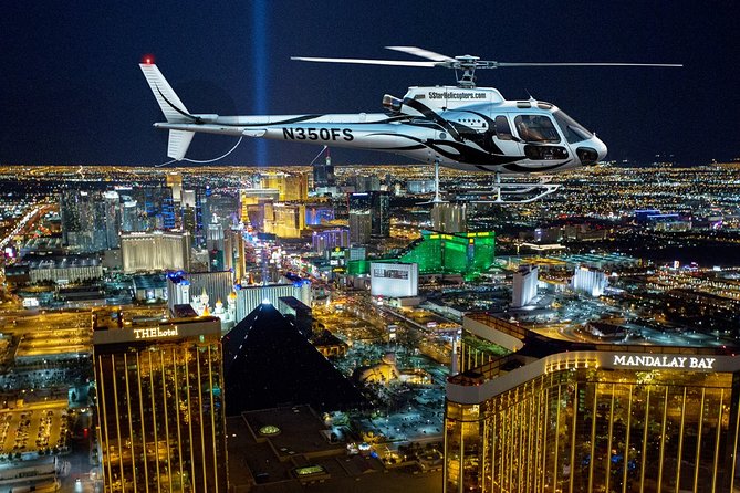 Las Vegas Helicopter Night Strip Flight Tour with Optional Dinner - From Haven Street to the Strip lights