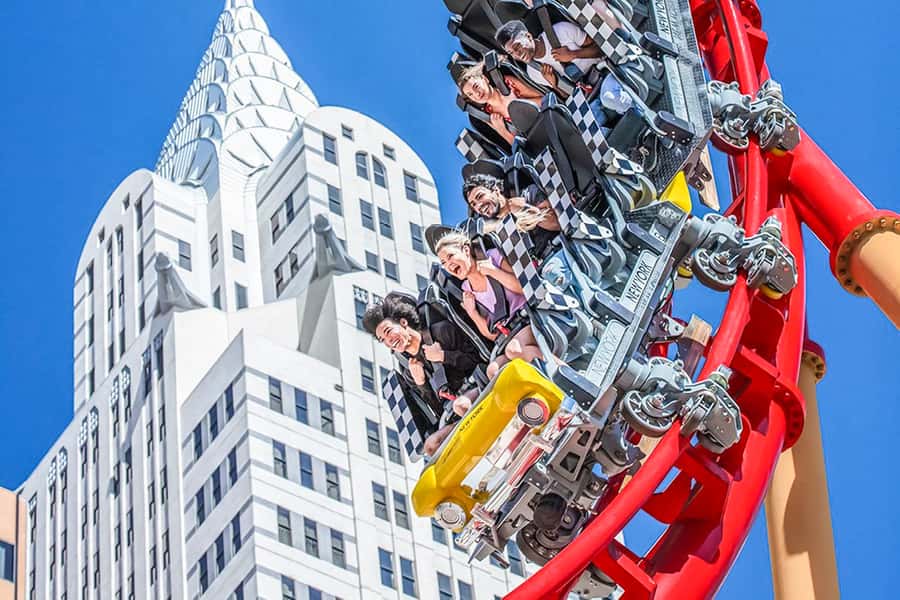 Las Vegas: New York-New York Hotel Big Apple Coaster Ride - What the 180-Degree Twist Feels Like