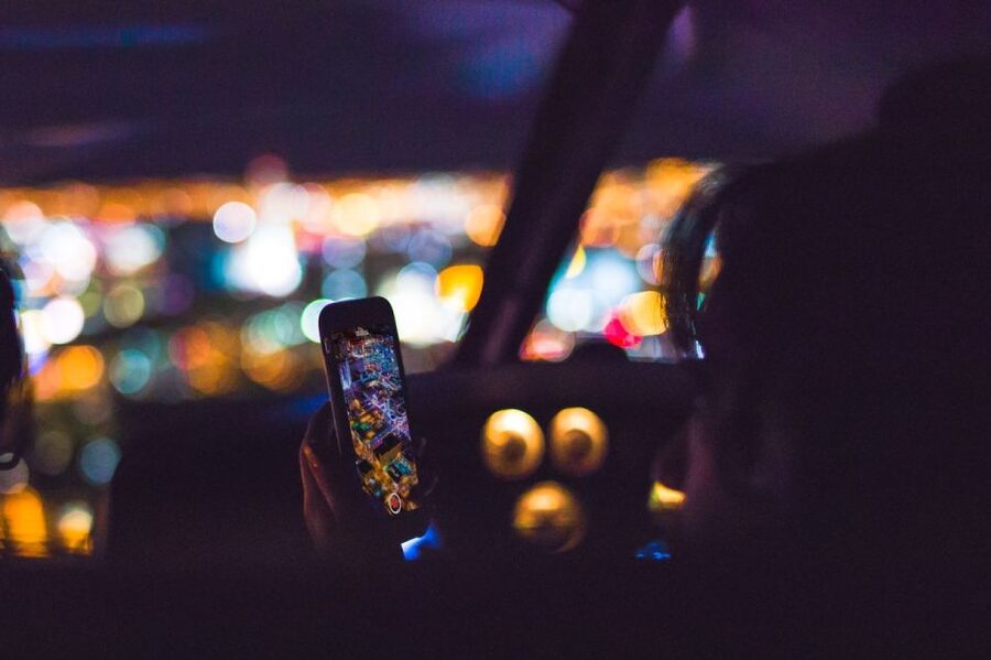 Las Vegas: Night Helicopter Flight over Las Vegas Strip - A closer look at the Strip route