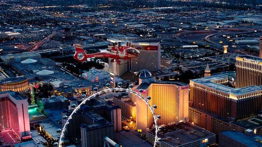 Las Vegas: Night Helicopter Flight over Las Vegas Strip - Seating, windows, and the $30 front-seat question
