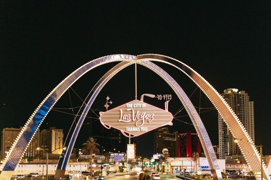 Las Vegas: Sightseeing Night Tour by Open-top Bus - Fremont Street brings in the older city