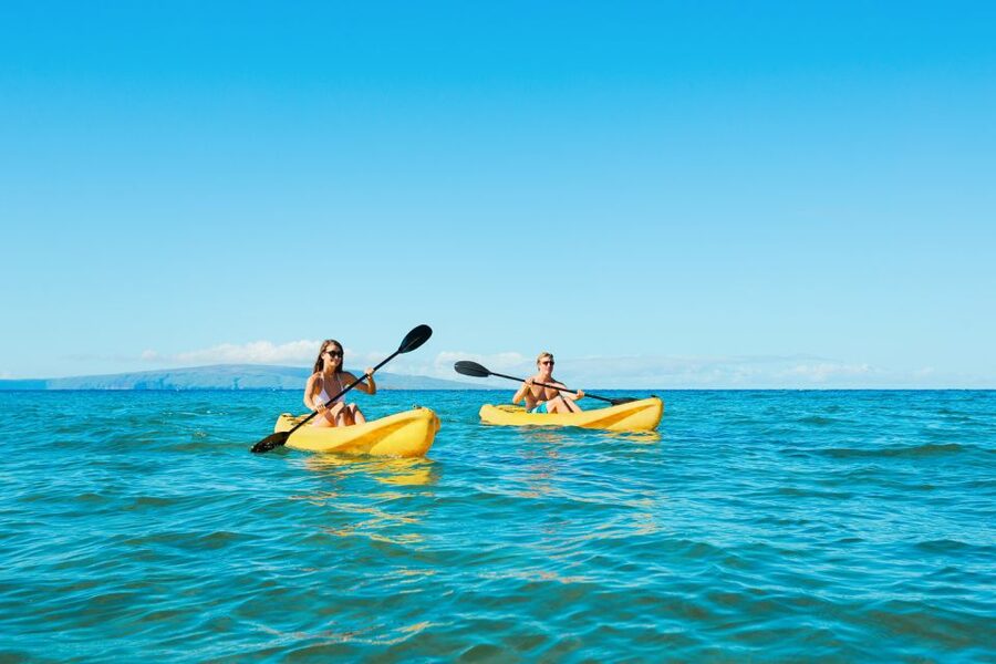 Maui: Turtle Town Kayak and Snorkel Tour - Paddling out from Makena Landing