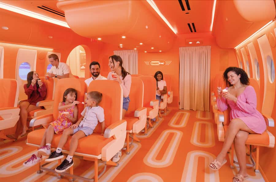 Miami: Museum of Ice Cream Entry Ticket - The plane simulation and the orange creamsicle stop