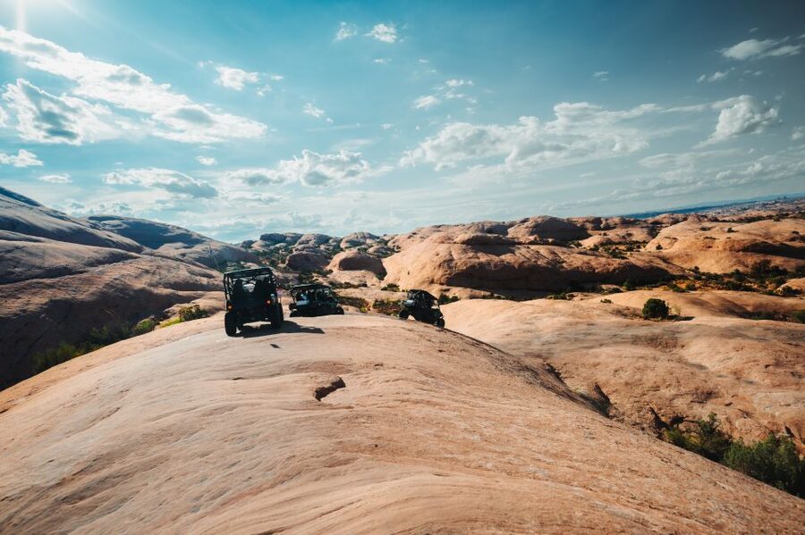 Moab: Hell's Revenge UTV 4x4 Guided Adventure - Lake Michigan, Lion’s Back, and dinosaur tracks