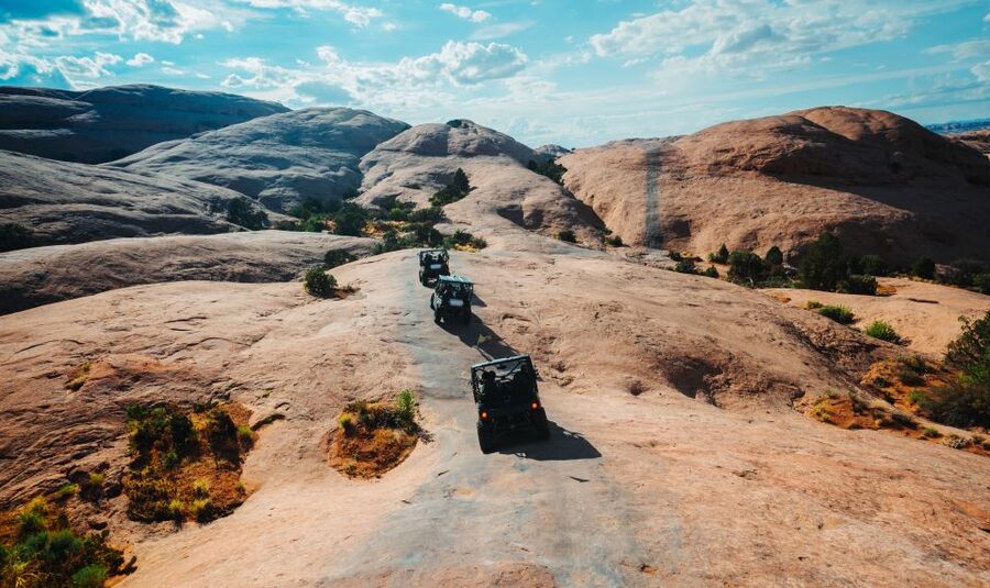 Moab: Hell's Revenge UTV 4x4 Guided Adventure - Echo Canyon and the Colorado River views