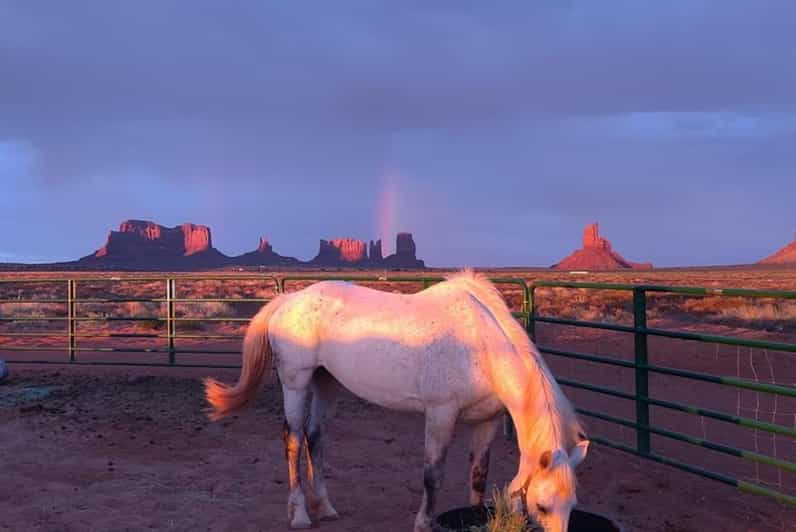 Monument Valley: Horseback Adventure Tour - Riding toward Eagle Mesa and the Two Mittens