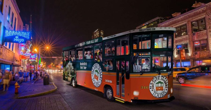 Nashville: Music City Nighttime Trolley Tour - The trolley setup and the role of the guide