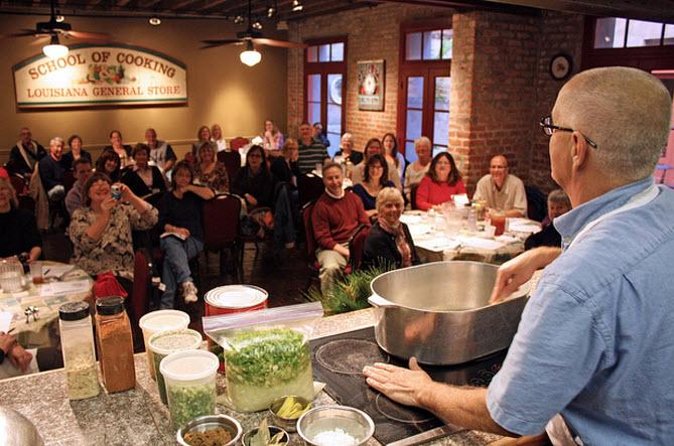 New Orleans Demonstration Cooking Class with Meal - A cooking class inside an old molasses warehouse