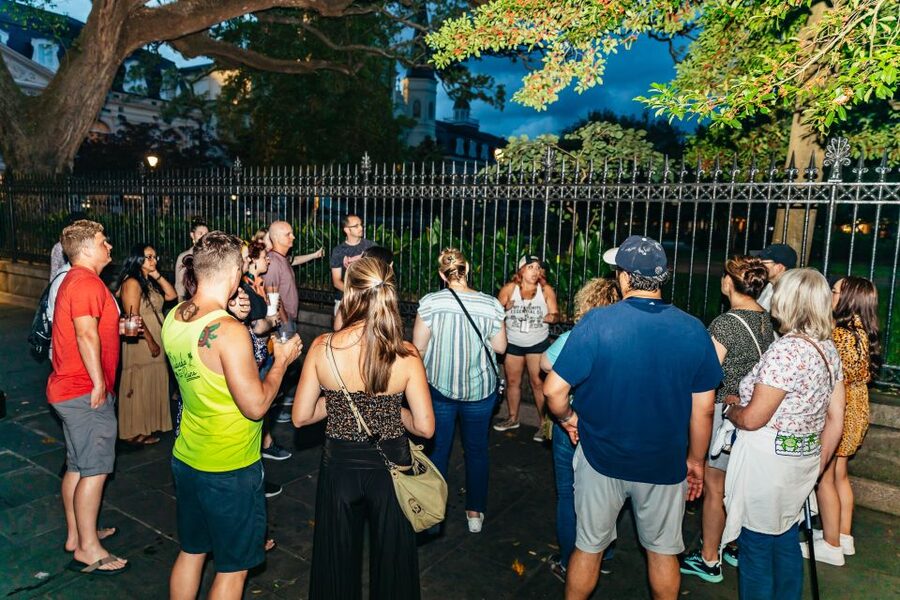 New Orleans: Haunted Pub Crawl - Lafitte’s Blacksmith Shop and the first real bar stop