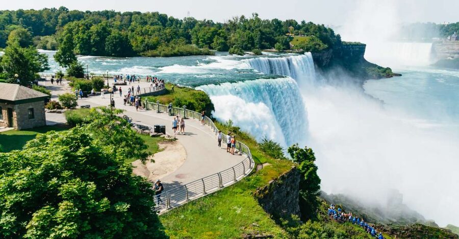 Niagara Falls: Cave of the Winds, Boat Ride, & Trolley Tour - Seeing all three falls from the park