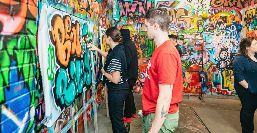 NYC: Brooklyn Graffiti Workshop with Local Artist - From practice strokes to a wall piece
