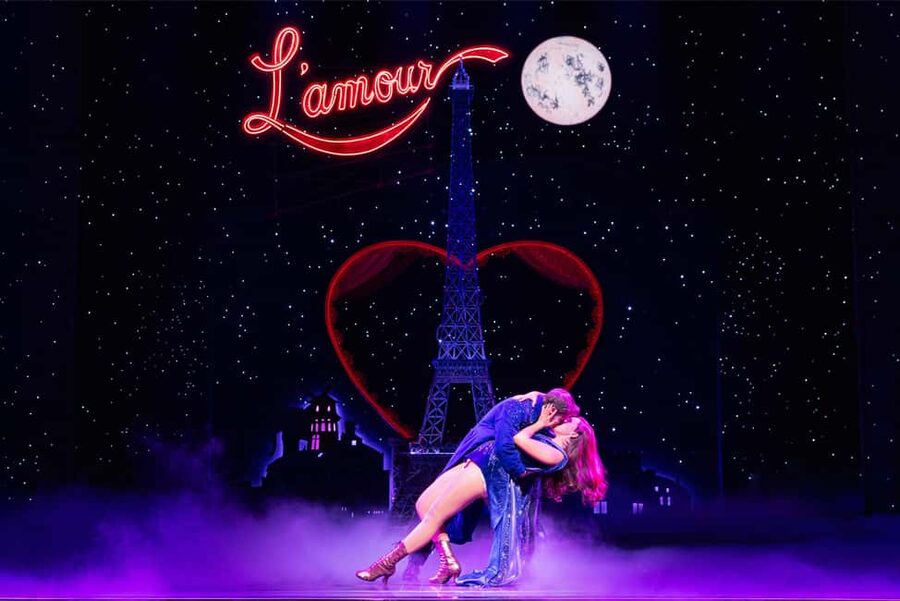 NYC: Moulin Rouge! the Musical on Broadway - The Al Hirschfeld Theatre sets the mood