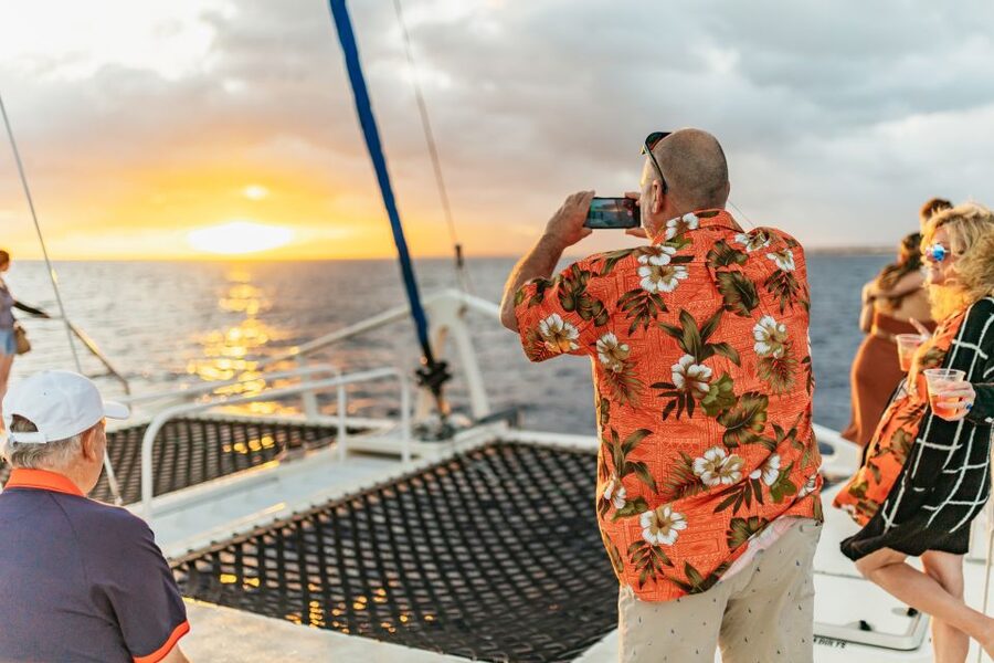 Oahu: Waikiki Sunset Catamaran Cocktail Cruise - Sailing out of Kewalo Basin on the Hanu Lani