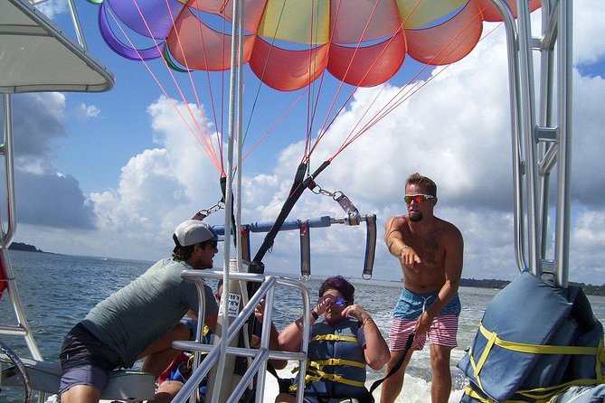 Parasailing Adventure at the Hilton Head Island - The 8 to 10 minute flight above Calibogue Sound