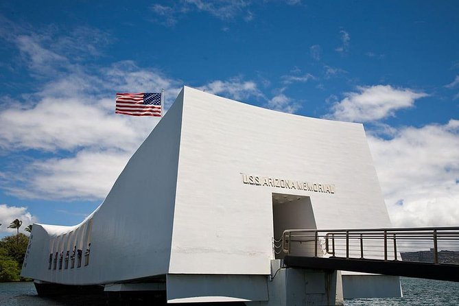 Pearl Harbor, National Memorial Cemetery and Honolulu City Tour - The USS Arizona Memorial gives the day its purpose