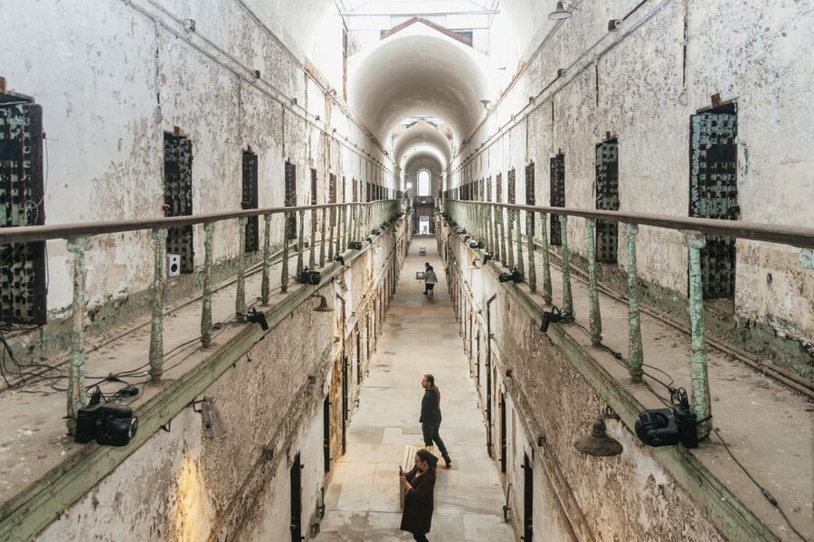 Philadelphia: Eastern State Penitentiary Admission - The cellblocks and the radial prison plan