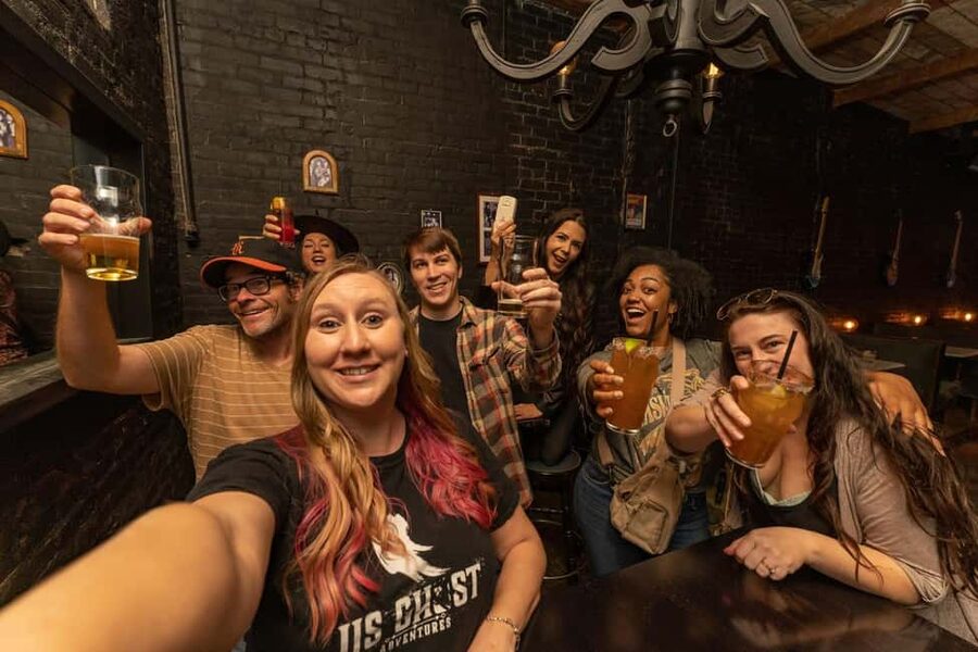 Salem: Boos and Brews Haunted Pub Crawl - Salem after dark, with a drink in hand