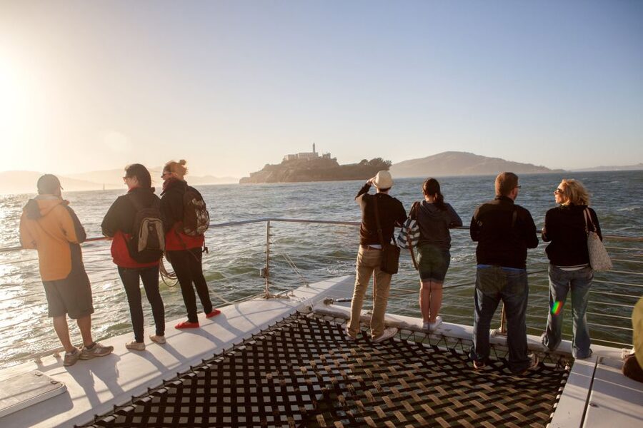 San Francisco Bay Sunset Cruise by Luxury Catamaran - Going beneath the Golden Gate Bridge