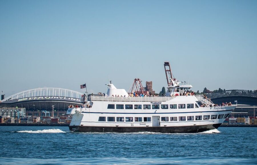 Seattle: Harbor Cruise with Local Guide - Alki Beach Pier and the wide city view