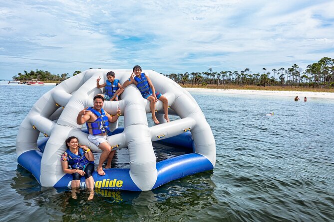 Shell Island Inflatable Adventure Park & Dolphin Sightseeing Tour - A catamaran ride with more than one purpose