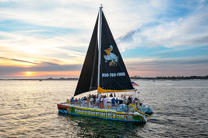 Sunset Dolphin Sail Aboard the Privateer Catamaran - A sunset cruise built around the Gulf, not a packed schedule