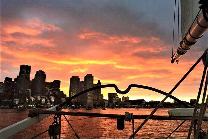 Sunset Sailing Cruise on a Tall Ship in Boston Harbor - Leaving Fan Pier Marina at Sunset