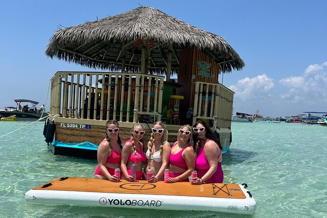 Tailfins Tiki Boats Crab Island Sandbar(3hrs/ 5/5:30 are 2hrs) - How the schedule affects the value