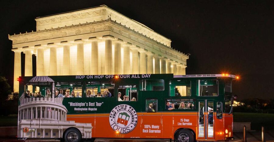 Washington DC: Monuments by Moonlight Nighttime Trolley Tour - The Iwo Jima change and the World War II replacement